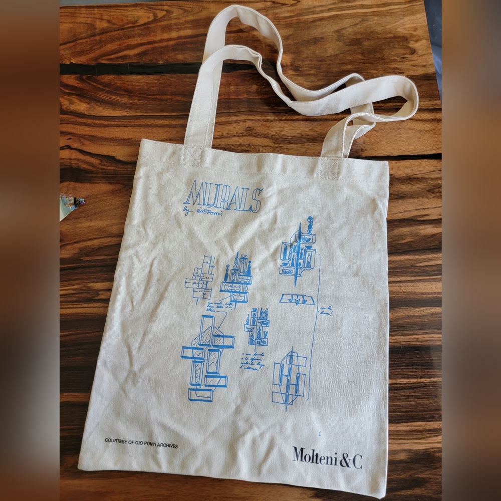 NEW Gio Ponti Molteni & C Canvas Tote Bag